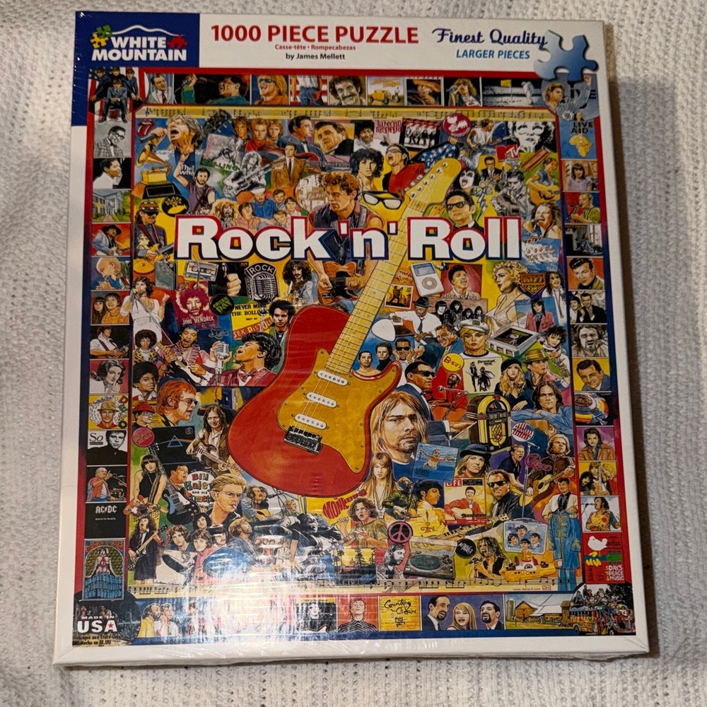 White Mountain‎ Rock 'n Roll Collage Puzzle NEW
